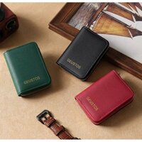 Ví nữ có khóa kéo ngắn phong cách Hồng Kông màu trơn