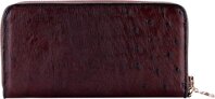 Ví Nữ Da Đà Điểu Khóa Huy Hoàng HT3443 11 x 22 cm - Nâu Đất