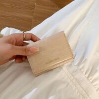 ví nữ da pu ví xinh Ví tiền nhỏ họa tiết cá sấu nữ mẫu ngắn mùa hè 2024 mẫu mới đơn giản dễ phối đồ túi đựng thẻ đựng tiền lẻ