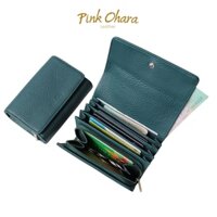 Ví Nữ Da Thật Gấp Mini Nhiều Ngăn PINK OHARA Nara Vừa GPLX Cũ,Thẻ BHYT