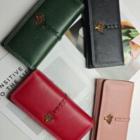 Ví nữ da thật mới, ví cầm tay dài, ngăn đựng nhiều thẻ, ví tiền lớn, ngăn đựng thẻ