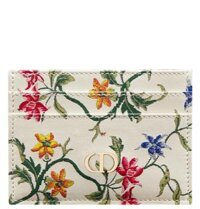 Ví Nữ Dior Caro Five Slot Card Holder 'White Multicolor'