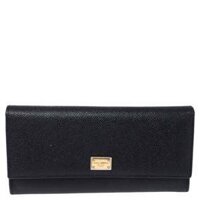 Ví Nữ Dolce & Gabbana Black Leather Dauphine Continental Wallet