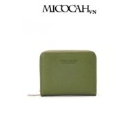 Ví nữ FFY dáng gập mini khoá kéo đựng thẻ tiền màu sắc đơn giản W221