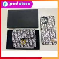 Ví nữ gấp họa tiết DIOR cao cấp