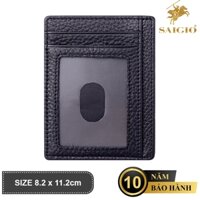 Ví Nữ Mini Đựng Thẻ ATM SLIM, Da Bò Mềm Mại PEBBLE, Kiểu Dáng Nhỏ Gọn - Tiện Dụng, Gồm 8 Ngăn Để Thẻ Và Tiền