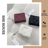 Ví nữ nhỏ cnk bỏ túi thiết kế sọc ô thời trang trẻ trung