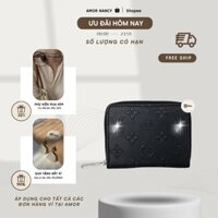 Ví nữ nhỏ gọn 2 ngăn 11 x 9cm, Ví cầm tay nữ AMOR NANCY, Bóp tiền đựng thẻ 9 ngăn [08i]