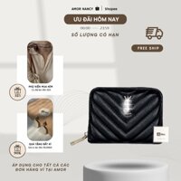 Ví nữ nhỏ gọn nhiều ngăn 12 x 9.5cm, Ví cầm tay nữ AMOR NANCY, Bóp tiền đựng thẻ 11 ngăn [06a1]