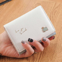 ví nữ quà sinh nhật cho nữ 2023 Ladies Wallet Nữ Phiên bản tiếng Hàn ngắn Dễ thương Little Coin Wallet Fresh Contrast Trifold Cartoon Student Thin Money Wallet