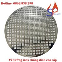 Vỉ nướng inox chống dính, Vỉ nướng inox 304 tròn, Khay nướng than, Đĩa nướng inox chống dính cao cấp