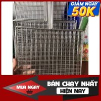 Vỉ Nướng, Phên Nướng Thịt Bằng Inox Không Gỉ Kích Thước 30cm x 30cm - Dày, Độ Bền Cao