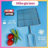 Vỉ Nướng Thịt  Chất Liệu Inox 304 Dùng Nướng Cá, Nướng Than Chống Dính Loại Dày To VN01