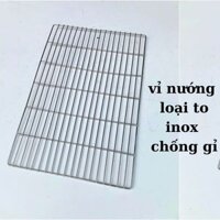 Vỉ nướng thịt ngoài trời, vỉ nướng than hoa, phên nướng thịt inox chống gỉ, phên 35 * 55