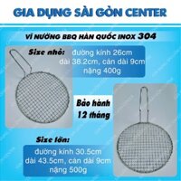 Vĩ nướng tròn, vĩ nướng BBQ Inox 201 và 304 tay cầm cao cao cấp-Phúc Hưng Phát- size nhỏ và size lớn