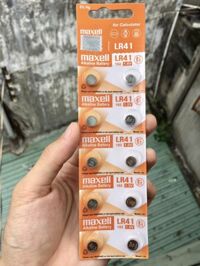 Vỉ Pin Cúc Áo Maxell LR41  AG3  L736F Nhật Bản 1,5V