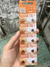 Vỉ Pin Cúc Áo Maxell LR41  AG3  L736F Nhật Bản 1,5V