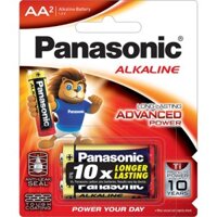 Vỉ Pin kiềm Panasonic Alkaline AA LR6T2B-V 2 viên  Hàng Chính Hãng