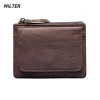 Ví RFID MILTER, Ví đựng tiền xu Mini đựng thẻ, Túi đựng đồ bằng da thật mỏng sáng tạo dành cho nữ