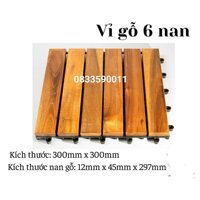 Vỉ Sàn Gỗ Tràm Tự Nhiên Lót Sàn Ban Công. Nhận thi công - 02- 6 nan