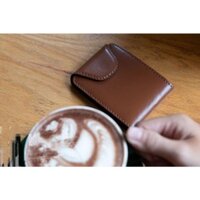 Ví sen 5, ví da, bóp nam mini nam nữ da bò thật cầm tay nhỏ gọn, đựng thẻ kẹp tiền tiện lợi