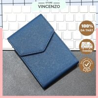 Ví Sen Nam Nữ Cách Điệu Da Safiano Cao Cấp, Bóp Mini Nhỏ Gọn Full Hộp Làm Quà Tặng