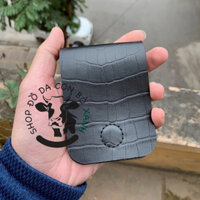 Ví Sen vân cá sấu handmade da thật