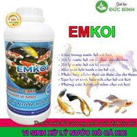 Vi Sinh Xử Lý Nước Hồ Cá Koi - EMKOI - Xử Lý Nước Hồ Cá Bị Đục, Vàng Chai 1 Lít