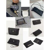 Ví thương hiệu thời trang da bò lớp trên, ngăn đựng thẻ chéo châu Âu và Mỹ, túi đựng thẻ, ví tiền xu, túi điện thoại, túi chìa khóa, phụ kiện treo