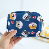 Ví tiền xu đáng yêu nữ sinh viên đại học phong cách Hàn Quốc nhỏ tươi mới VảI Đêm Băng vệ sinh túi đựng đồ vệ sinh túi đựng mỹ phẩm