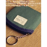 Ví tiền xu nhỏ dễ thương Ví đựng chìa khóa ô tô vải bông mini đựng đồ sạc tai nghe Túi nam nữ
