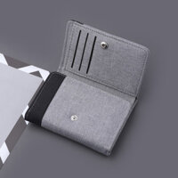 Ví vải canvas cho nam 70% off độ, kiểu ngắn, ví da nhỏ, ngăn đựng thẻ ID, khe cắm nhiều thẻ, kiểu dọc, ví nhẹ cho giới trẻ