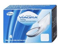 Viagra 100mg Pfizer điều trị rối loạn cương dương - hộp 4 viên