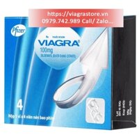 Viagra 100mg Viatris Điều Trị Rối Loạn Cương Dương (Hộp 1 vỉ x 4 viên)
