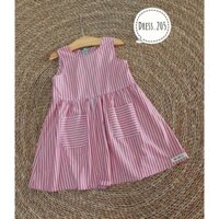 ViaVia Kids / Đầm Kẻ sọc Cam Trẻ Em Size 3/ Vải Cotton