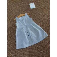 ViaVia Kids / Đầm Trẻ Em Sọc Trắng Đen / Vải Cotton