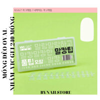 [Vic gel] Móng úp siêu dẻo Hàn Quốc - hộp 240 móng ốp phom Oval ( nhám sẵn)