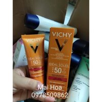 Vichy Kem Chống Nắng Ngăn Sạm Da & Giảm Thâm Nám Chống Tia UVA & UVB Ideal Soleil Anti Dark Spot SPF50 50ml