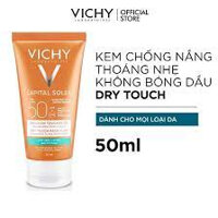 Vichy Kem chống nắng SPF 50 UVA+UVB Capital Soleil Mattifying Dry Touch Face Fluid 50ml