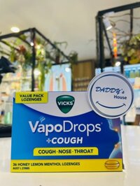 Vicks Vapo Drops + Cough Honey Lemon Menthol Lozenges