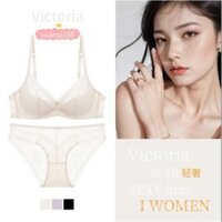 Victoria 's Secret Style Gợi Cảm Siêu Sóng Mềm Viền Thép Ren Bộ Đồ Lót Ngực Lớn Thể Hiện Nhỏ Chống Chảy xệ Text Bra FS51