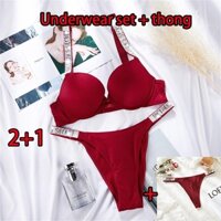 Victoria Secret Gợi Cảm Đồ Lót Nữ plus Kích Thước Sang Trọng Kim Cương Giả victoria Áo Ngực Quần Lót Ba Bộ Đẩy Lên Đồ Lót Nữ Phù Hợp Với