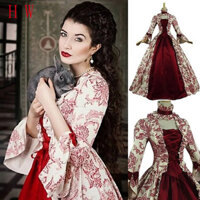 Victoria Vestidos Thời Trung Cổ Thanh Lịch loe Tay Đảng Đầm Maxi Hoa Gothic Vintage Phục Hưng Halloween Trang Phục Hóa Trang ¥