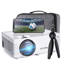 VicTsing WiFi Projector Bluetooth & Screen Mirroring, 3800 Lux Wireless Projector Bluetooth with Tripod, 1080P Supported, HiFi Sound. Mini Projecto...