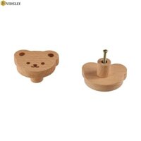 Videlly 6 Chiếc Tay Cầm Gấu Dễ Thương Tủ Quần Áo Bằng Gỗ Núm Tủ Bếp Gia Đình