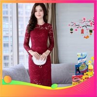 [VIDEO + ẢNH] ĐẦM REN TAY DÀI BODY REN HOA NỔI