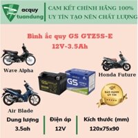 [VIDEO+ẢNH THẬT] Ắc quy khô dùng cho xe máy GS GTZ5S-E 12V-3,5ah