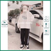 (Video+ ảnh thật) Áo hoodie trắng in vidi Minami Store mã 809