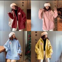 [VIDEO+ẢNH THẬT] ÁO KHOÁC NỈ UNISEX FORM RỘNG THIÊU HÌNH ĐẦU THỎ ULZZANG AK197 TD FASHION