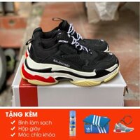 [VIDEO, ẢNH THẬT+ FREESHIP] Giày Balencjaga Triple S Đen Đỏ  Đẹp